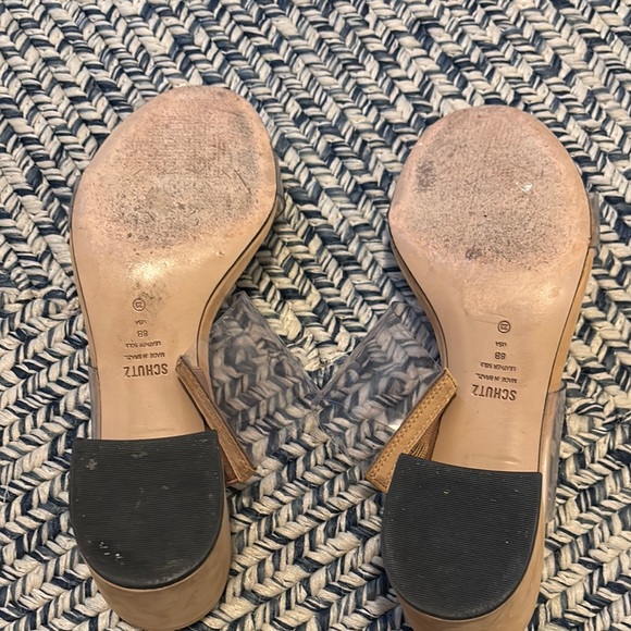 SCHUTZ Tan Mules Sleek Minimalist Design - Picture 3 of 14